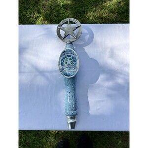 Starr Hill Snowblind Doppelbock Beer Tap Handle Man Cave Speckled Metal Star
